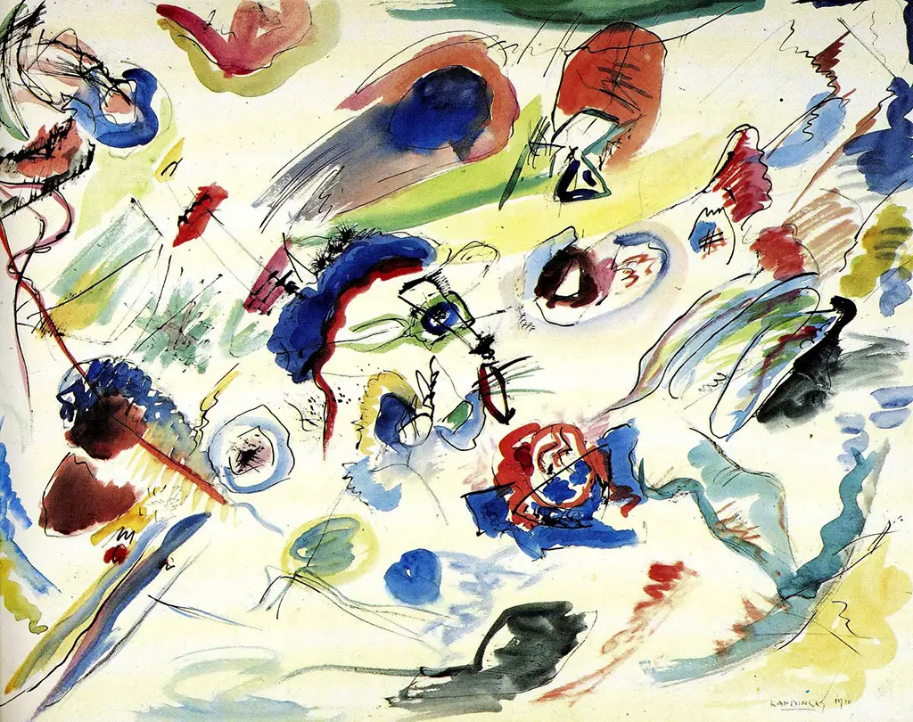 Untitled (First Abstract Watercolor) in Detail Wassily Kandinsky